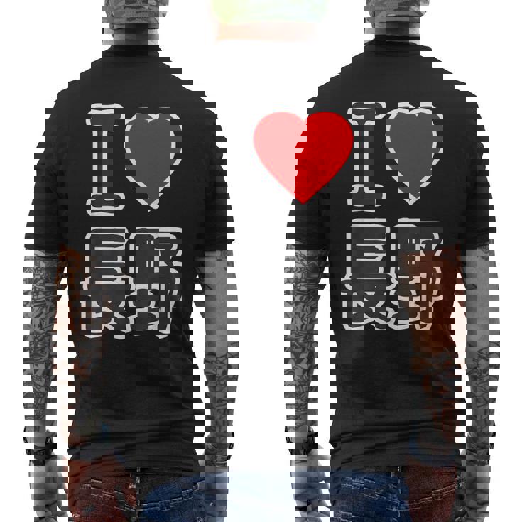 アイラブ・長野（I Love ハート）Big 大きな文字 ハート【47都道府県】ジモtティ 旅行お土産 面白 メンズTシャツ バックプリント