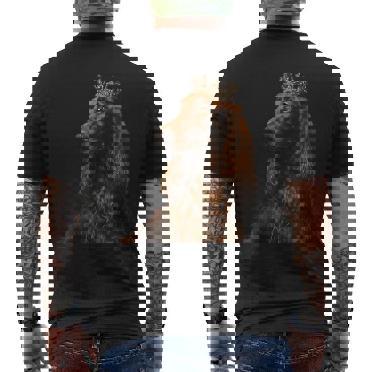 アイリッシュセッター犬 アイリッシュセッター メンズTシャツ バックプリント