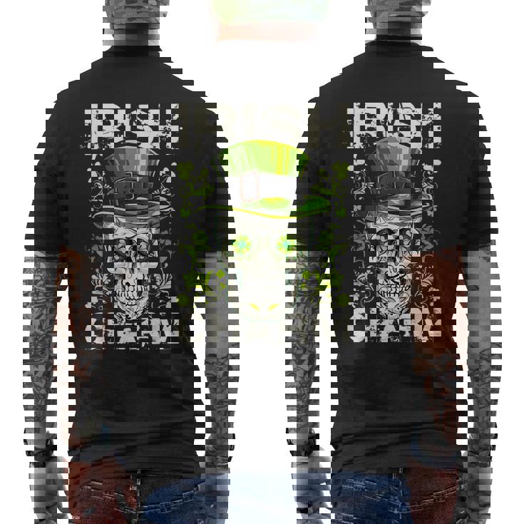 アイリッシュ・チャーム・シュガー・スカル・セント・パトリックス・デイ・アウトフィット メンズTシャツ バックプリント