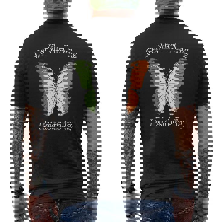 アイルランド、緑、白、オレンジの国旗を誇り メンズTシャツ バックプリント