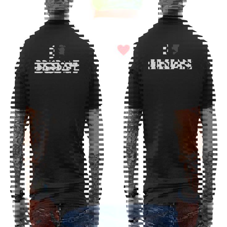 アイ・ハート・オーストラリア・シティ-アイ・ラブ・ブリスベン メンズTシャツ バックプリント