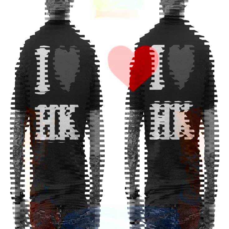 アイ・ラブ Hk アイハート香港 メンズTシャツ バックプリント