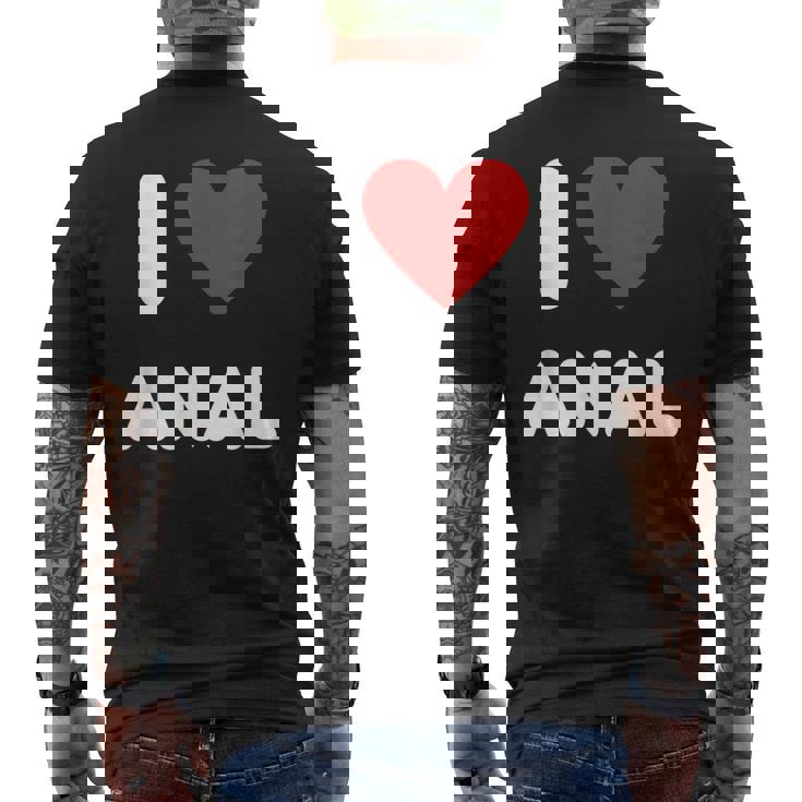 アイ・ラブ・アナル メンズTシャツ バックプリント