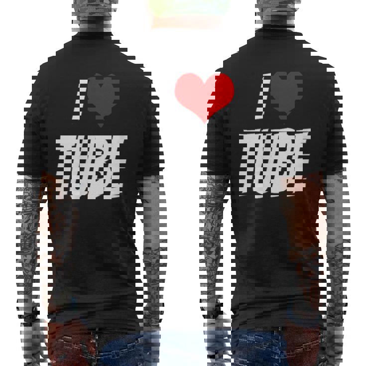 アイ・ラブ・チューブ・ハート メンズTシャツ バックプリント