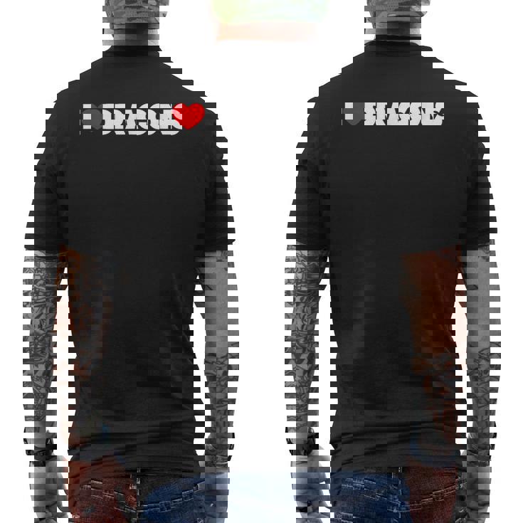 アイ・ラブ・ドラゴンズ メンズTシャツ バックプリント