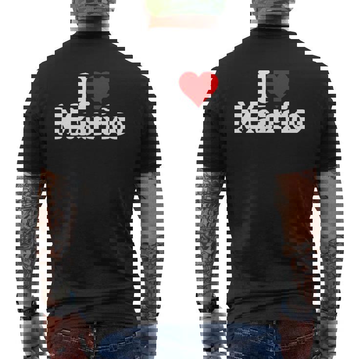 アイ・ラブ・ハート・マリオ メンズTシャツ バックプリント