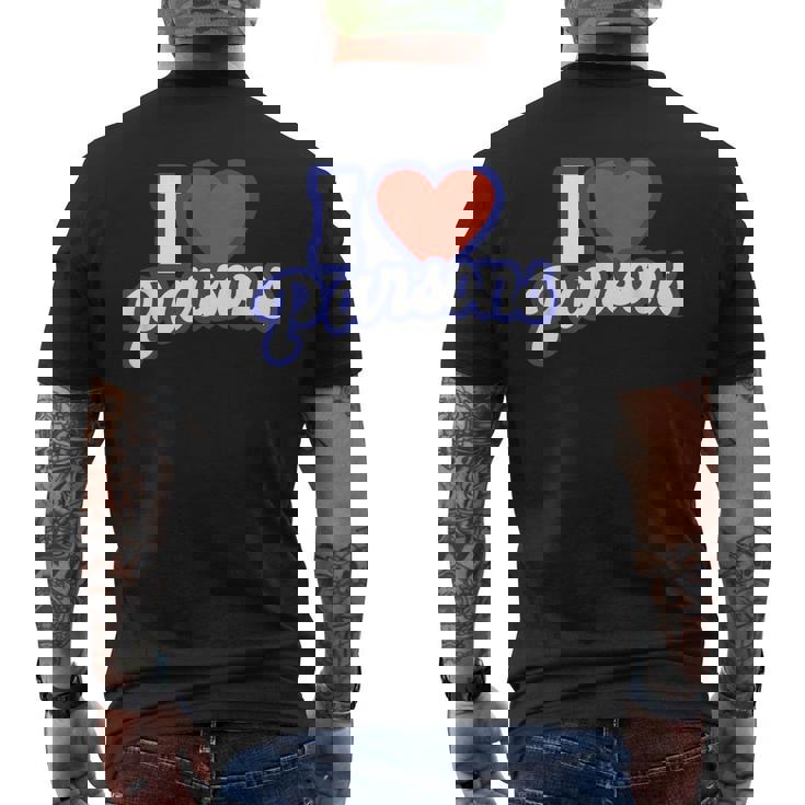 アイ・ラブ・パーソンズ メンズTシャツ バックプリント