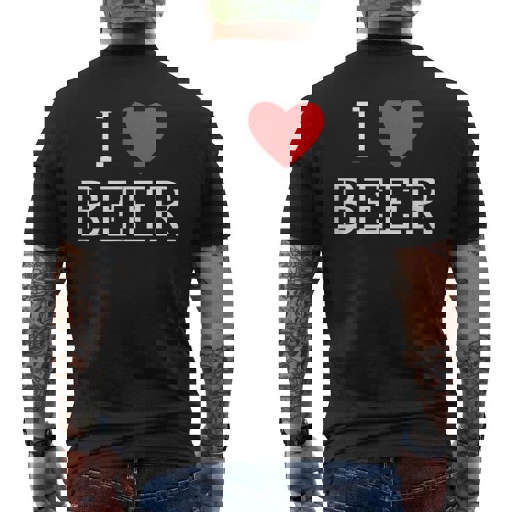 アイ・ラブ・ビール メンズTシャツ バックプリント