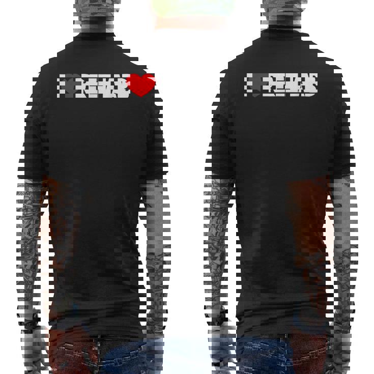 アイ・ラブ・リハビリ メンズTシャツ バックプリント