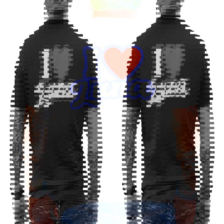 アイ・ラブ・ルナ メンズTシャツ バックプリント