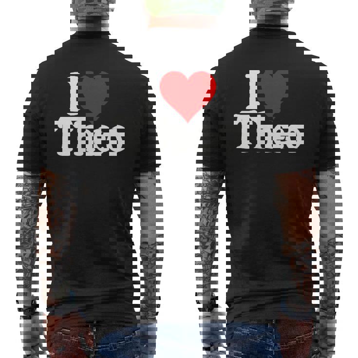 アイ・ラヴ・ハート・テオ・セオドア メンズTシャツ バックプリント