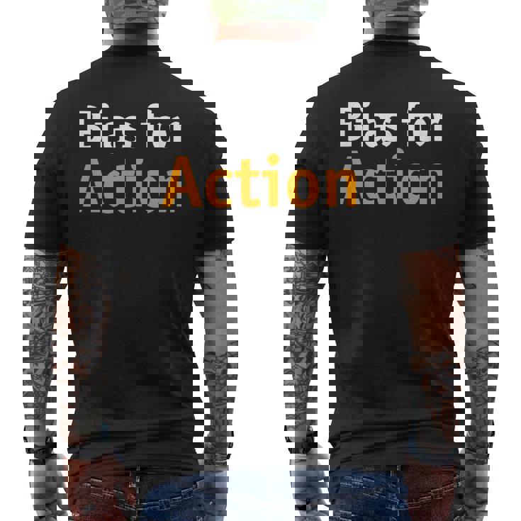 アクションへのバイアス メンズTシャツ バックプリント