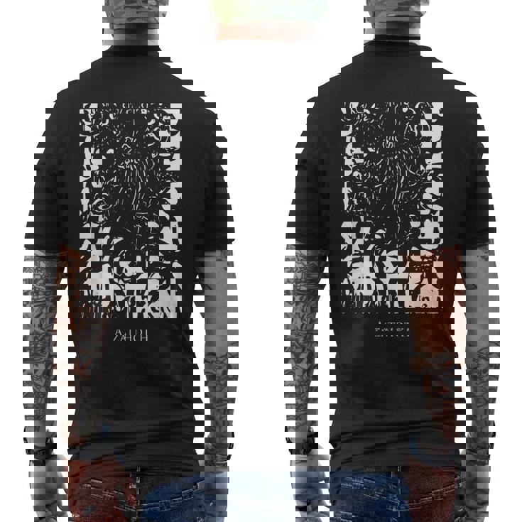 アザトース 這い寄る混沌 コズミック・ホラー クトゥルフ神話 古の者たち Azathoth Chaos Cthulhu メンズTシャツ バックプリント