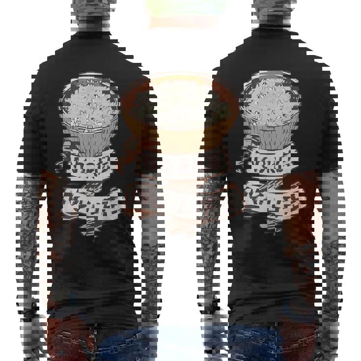 アジア料理 炒飯丼 ご飯好き 食通 メンズTシャツ バックプリント