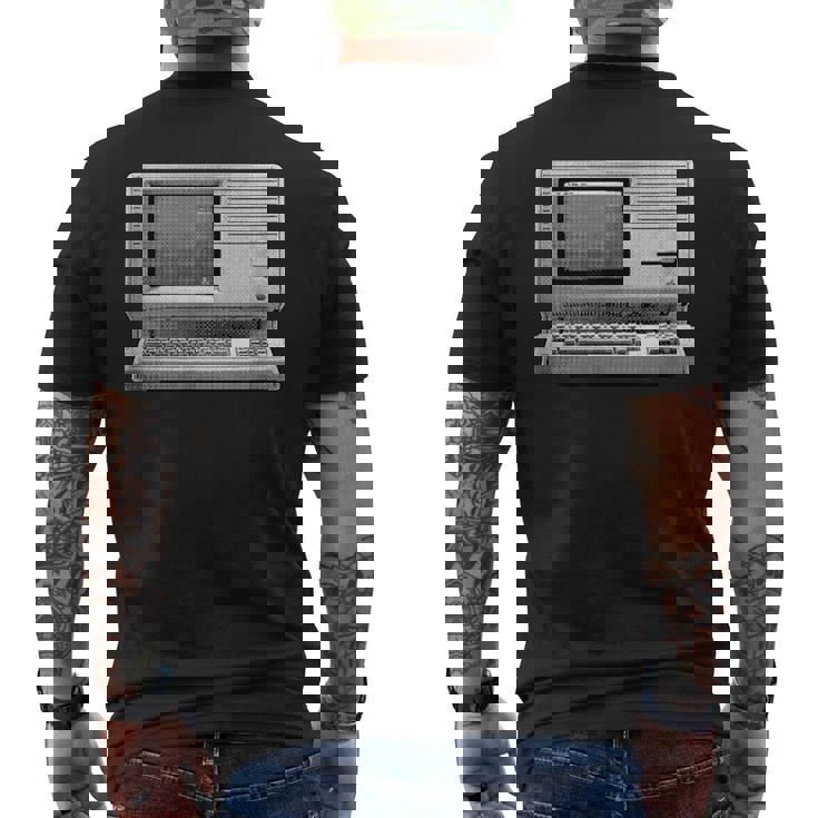 アップル Lisa コンピュータ メンズTシャツ バックプリント