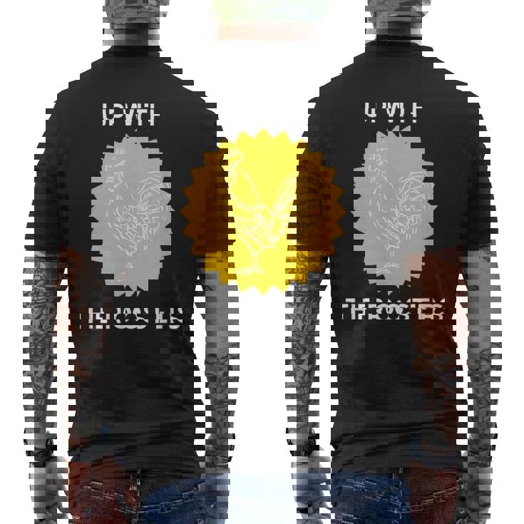 アップ・ウィズ・ザ・ルースターズ メンズTシャツ バックプリント