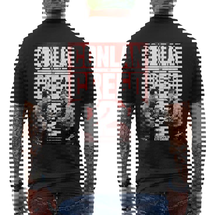 アドニスクリード—ケープタウンからのコンラン対クリード2ライブ メンズTシャツ バックプリント