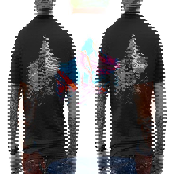 アドベンチャー登山 メンズTシャツ バックプリント