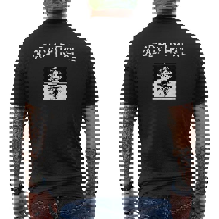 アドミラル ヴィンテージ レトロ 面白い 帆船 ギフト メンズTシャツ バックプリント