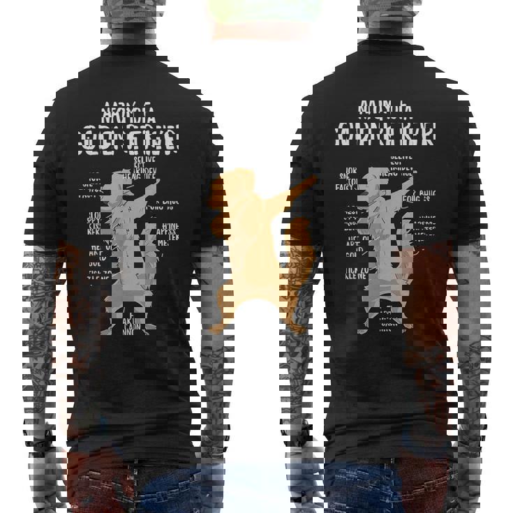 アナトミー・オブ・ア・ゴールデン・レトリバー 犬 オーナー 子犬 面白い キュート メンズTシャツ バックプリント