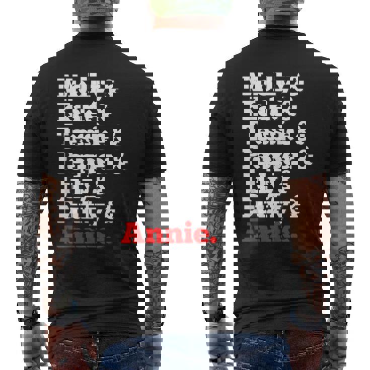 アニーの孤児たち メンズTシャツ バックプリント