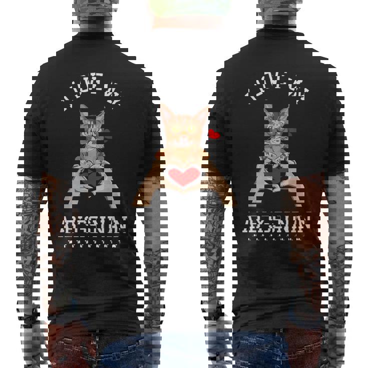 アビシニアン 猫 アビシニアン アビス メンズTシャツ バックプリント