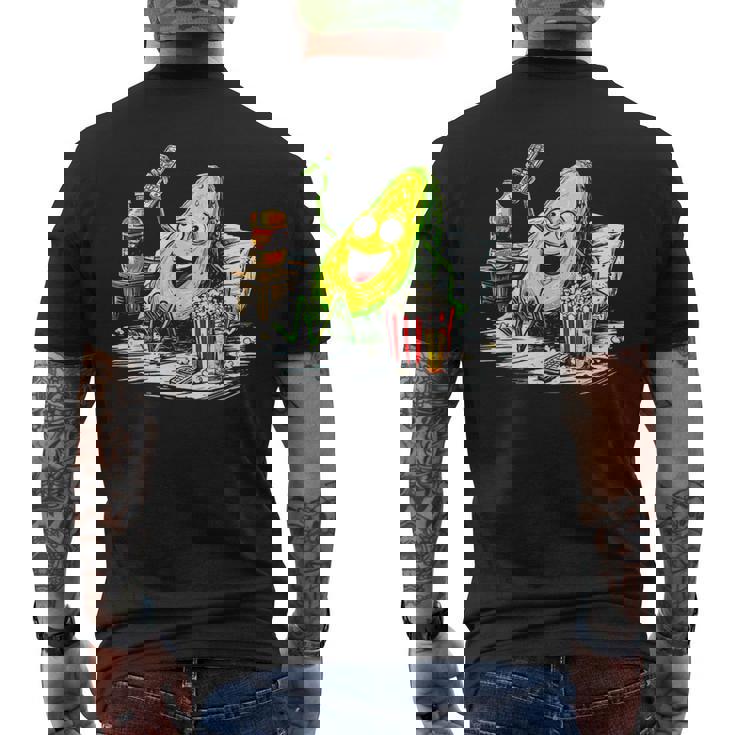 アボカド リラックス 持株 おやつ アート フルーツ モチーフ アボカド メンズTシャツ バックプリント