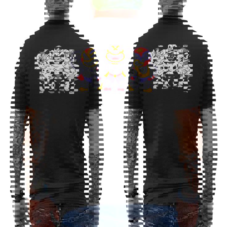 アマチュア・レスリング ルチャリブレ 面白いメキシコのプロレス メンズTシャツ バックプリント