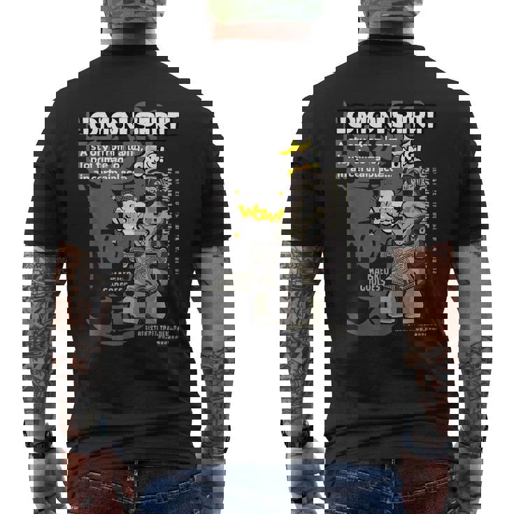 アメコミ風 縄文土偶 土偶 縄文のビーナス 仮面の女神 縄文 土器 はにわ マンガ 昔ばなし 茅野市 国宝土偶 メンズTシャツ バックプリント