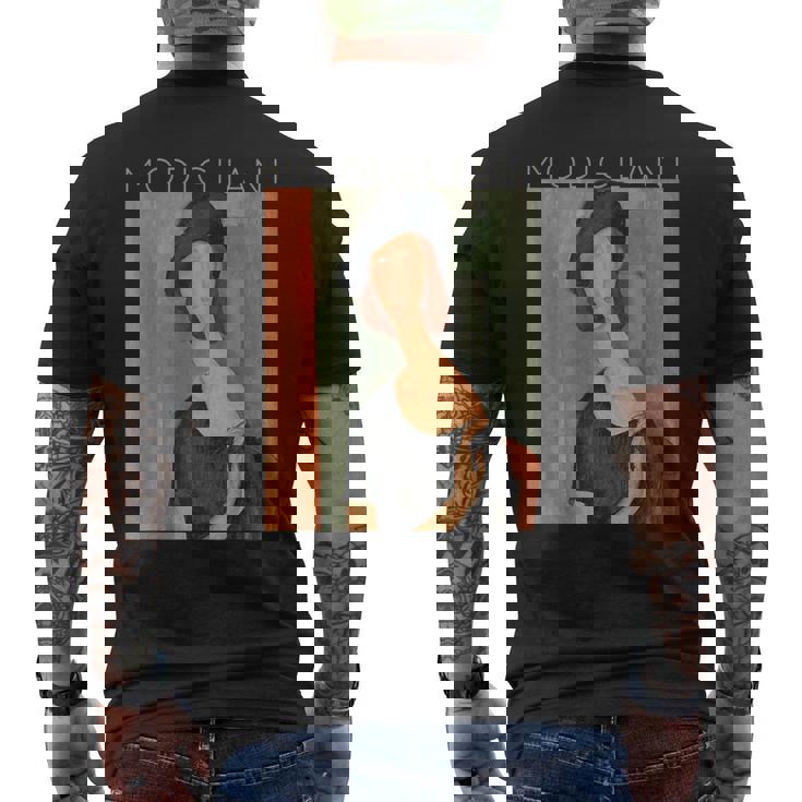 アメデオ・モディリアーニジャンヌ・エビュテルヌ芸術家の帽子で メンズTシャツ バックプリント