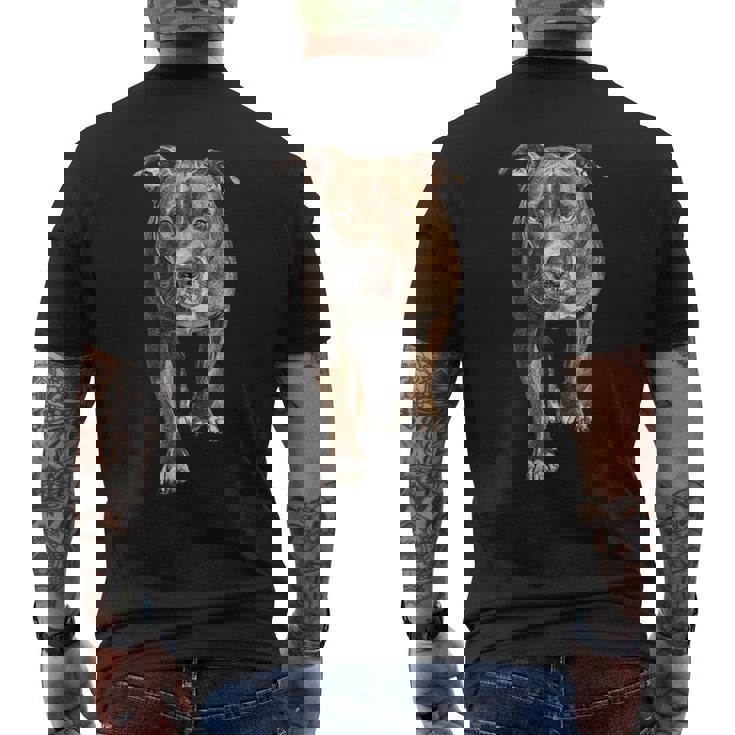 アメリカンピットブルテリア メンズTシャツ バックプリント