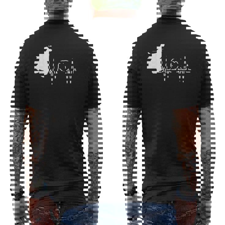 アメリカン・コッカー・スパニエル ハートビート メンズTシャツ バックプリント