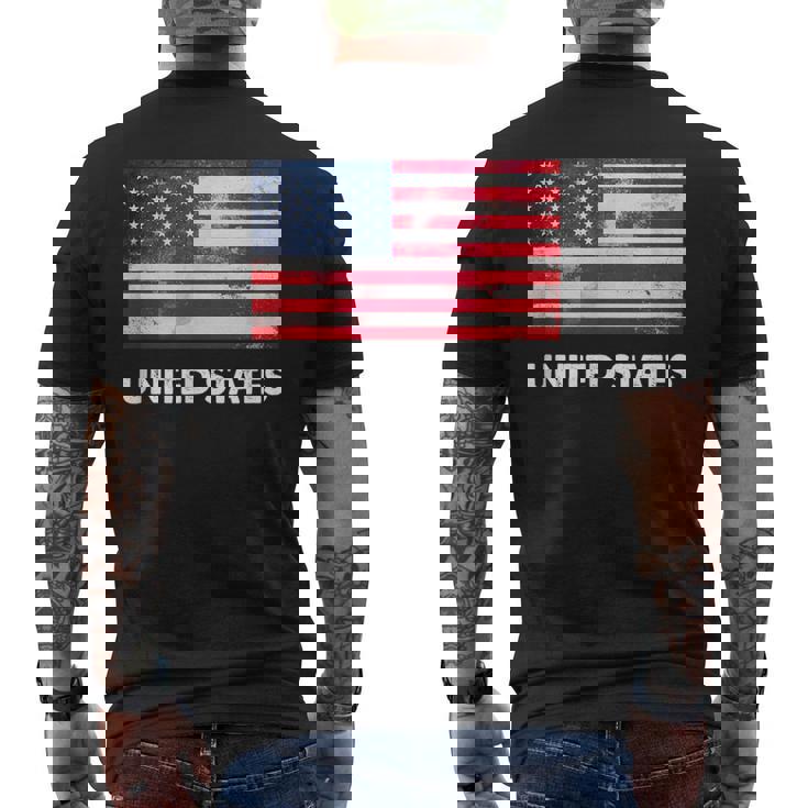 アメリカ国旗tシャツ メンズTシャツ バックプリント