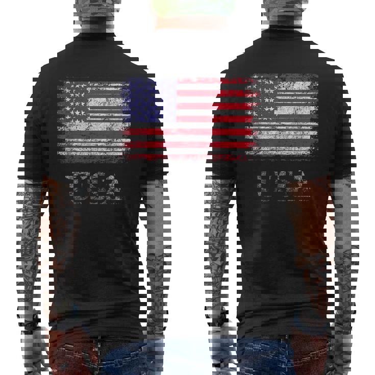 アメリカ国旗シャツ メンズ レディース キッズ 退役軍人の日 星条旗 メンズTシャツ バックプリント