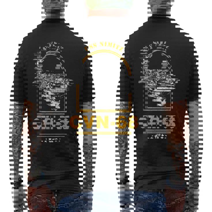 アメリカ海軍航空母艦 Cvn-68 ニミッツ Uss Nimitz メンズTシャツ バックプリント