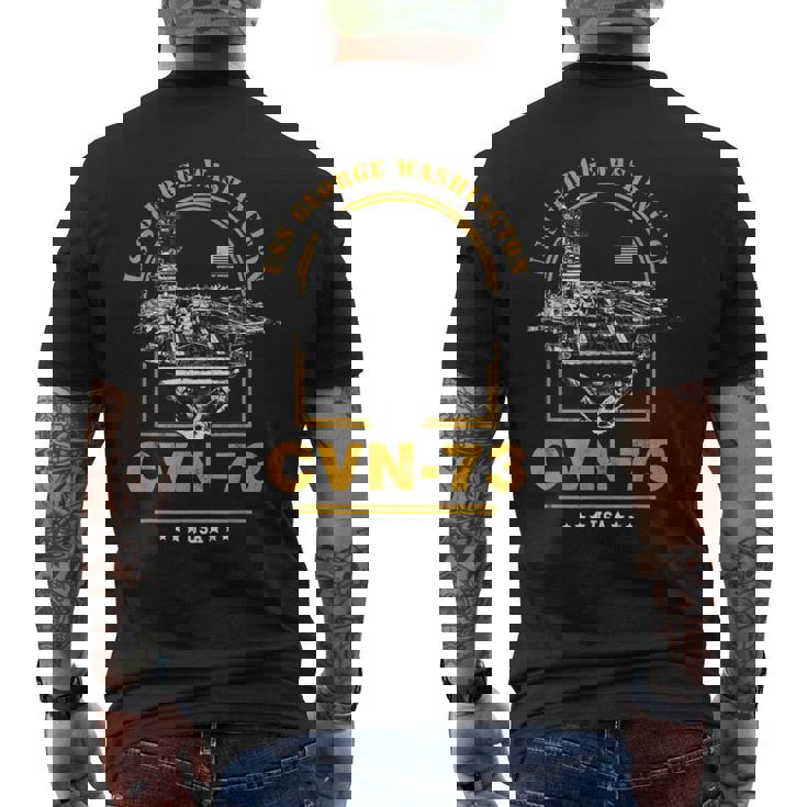 アメリカ海軍航空母艦 Cvn-73 ジョージ・ワシントン Uss George Washington メンズTシャツ バックプリント