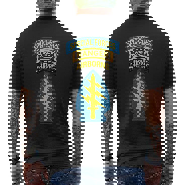 アメリカ陸軍特殊部隊-特殊部隊レンジャータブ-15W メンズTシャツ バックプリント
