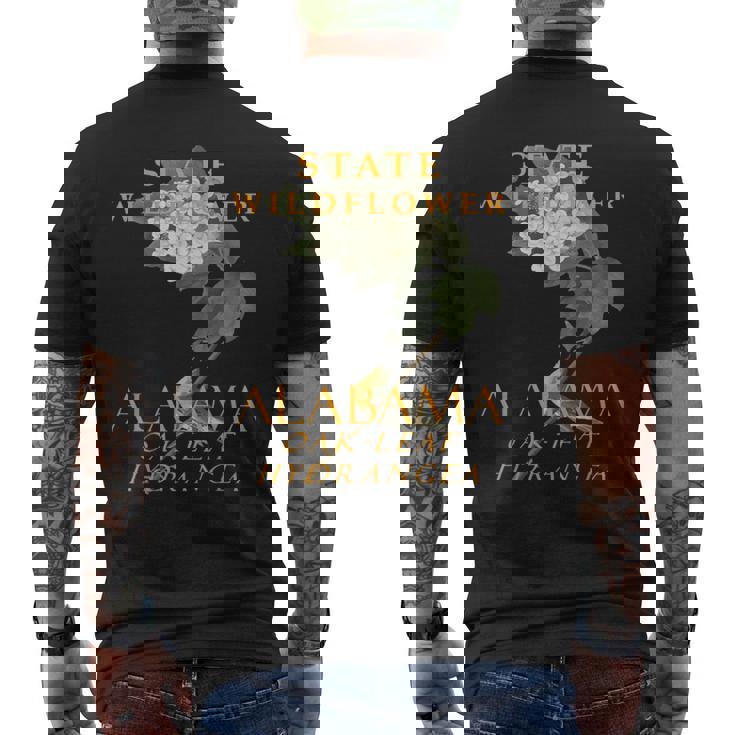 アラバマ準州ワイルドフラワー オークの葉のアジサイ メンズTシャツ バックプリント
