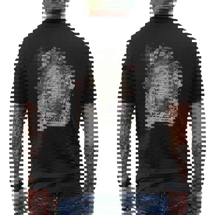 アリス & チェシャーキャット ワンダーランド エレメント メンズTシャツ バックプリント