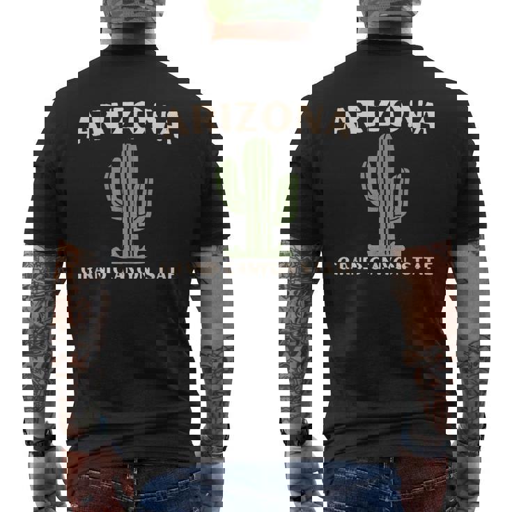 アリゾナ グランドキャニオン州立大学サグアロサボテン メンズTシャツ バックプリント