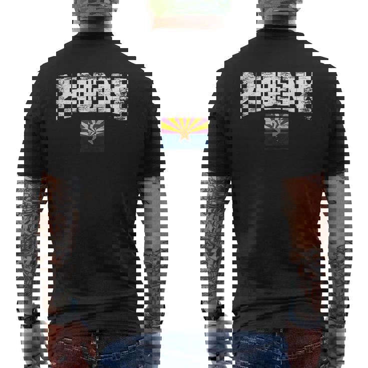 アリゾナ州フェニックス フラッグ プライド ヴィンテージ Az メンズTシャツ バックプリント