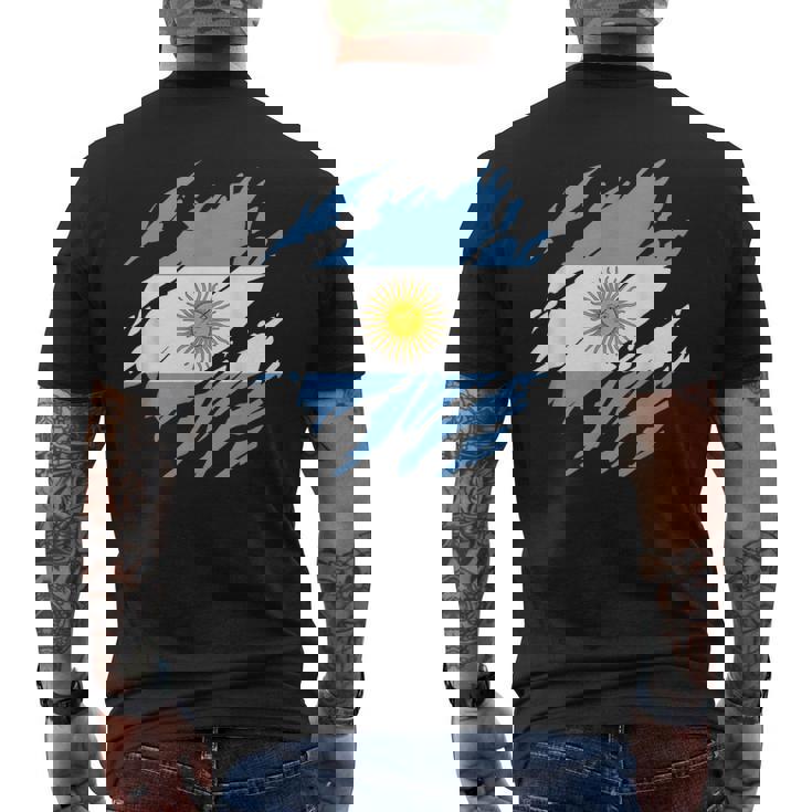 アルゼンチンの旗アルゼンチン メンズTシャツ バックプリント