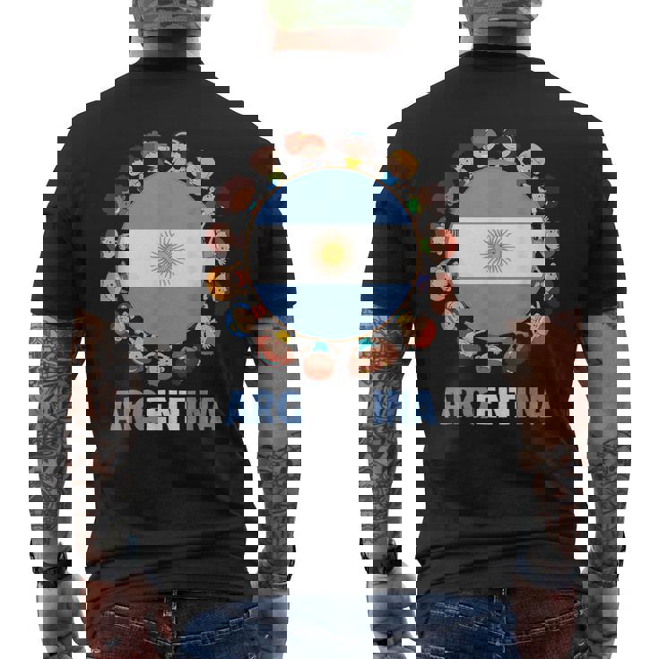 アルゼンチン国旗 ヒスパニック文化遺産月間 アルゼンチン キッズ メンズTシャツ バックプリント
