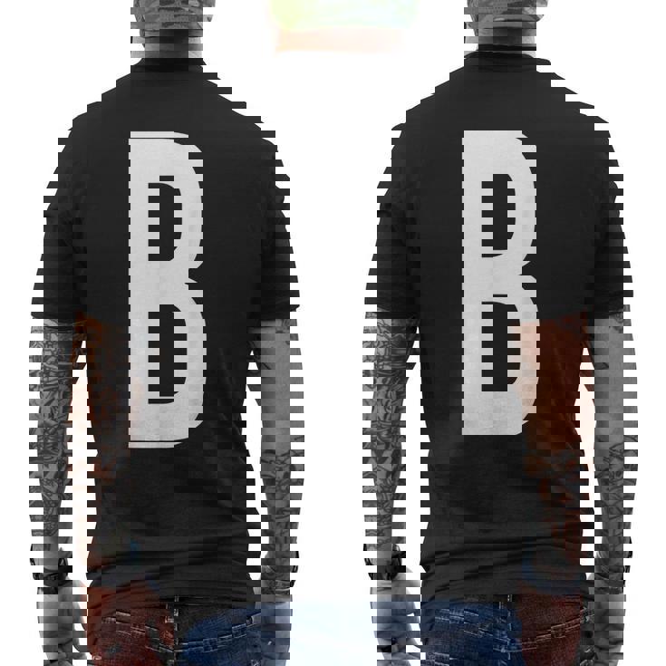 アルファベットアルファベットモノグラムイニシャル。 メンズTシャツ バックプリント