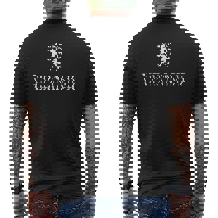 アレクサンダー・クラン スコットランドの姓 スコットランド紋章 メンズTシャツ バックプリント