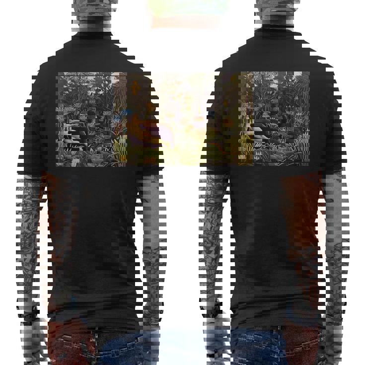 アンリ・ルソー作 夢 1910 メンズTシャツ バックプリント