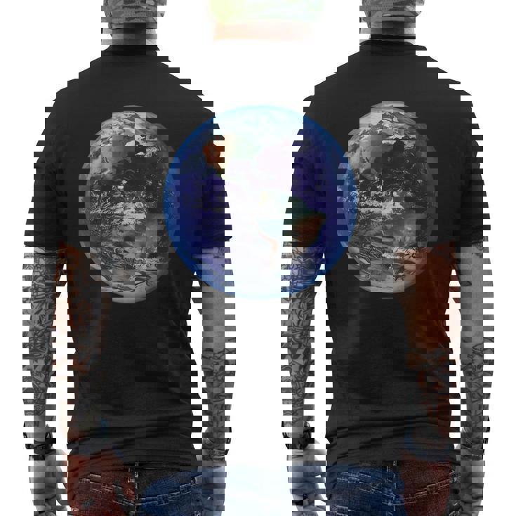 アースデイ用地球儀 メンズTシャツ バックプリント