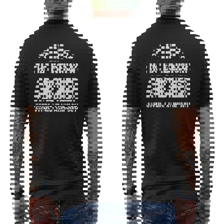 アーチャー 個人名 I'm That Legendary Archer メンズTシャツ バックプリント