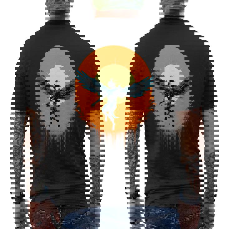 イカロスと蝋の翼 メンズTシャツ バックプリント