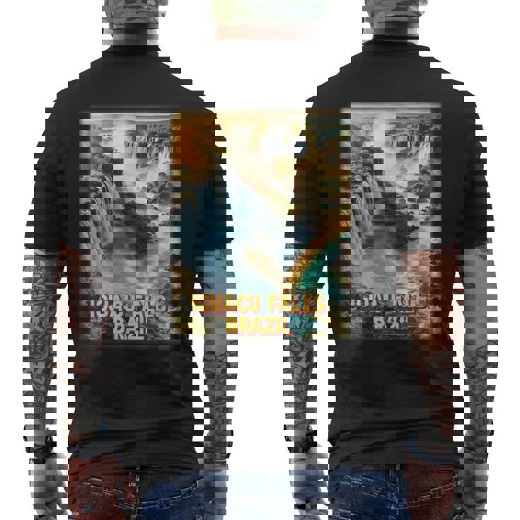 イグアスの滝 ブラジル シャツ イグアス国立公園 家族旅行 メンズTシャツ バックプリント